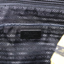 PRADA Banana Pattern Backpack Nylon Black Silver Auth 211821V-25