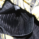 PRADA Banana Pattern Backpack Nylon Black Silver Auth 211821V-31