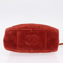 CHANEL Matelasse Hand Bag Leather Red Gold CC Auth 211822A-10