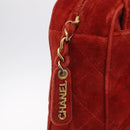 CHANEL Matelasse Hand Bag Leather Red Gold CC Auth 211822A-15