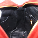 CHANEL Matelasse Hand Bag Leather Red Gold CC Auth 211822A-20