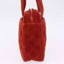 CHANEL Matelasse Hand Bag Leather Red Gold CC Auth 211822A-4