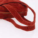 CHANEL Matelasse Hand Bag Leather Red Gold CC Auth 211822A-8