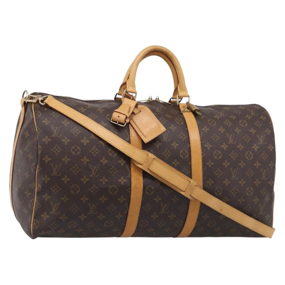 LOUIS VUITTON Monogram Keepall Bandouliere55 Boston Bag M41414 LV Auth 211823V