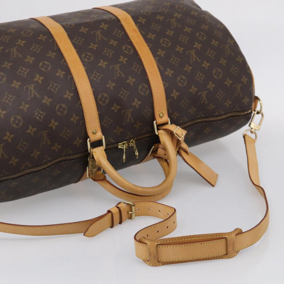 LOUIS VUITTON Monogram Keepall Bandouliere55 Boston Bag M41414 LV Auth 211823V
