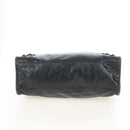 Balenciaga The City Hand Bag Leather 2way Black 115748 Auth 211830V-12
