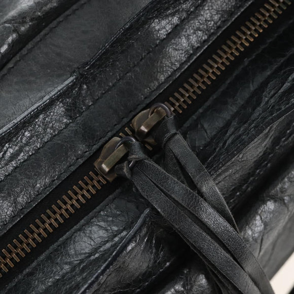 Balenciaga The City Hand Bag Leather 2way Black 115748 Auth 211830V