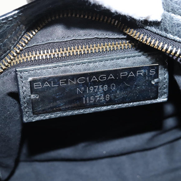 Balenciaga The City Hand Bag Leather 2way Black 115748 Auth 211830V