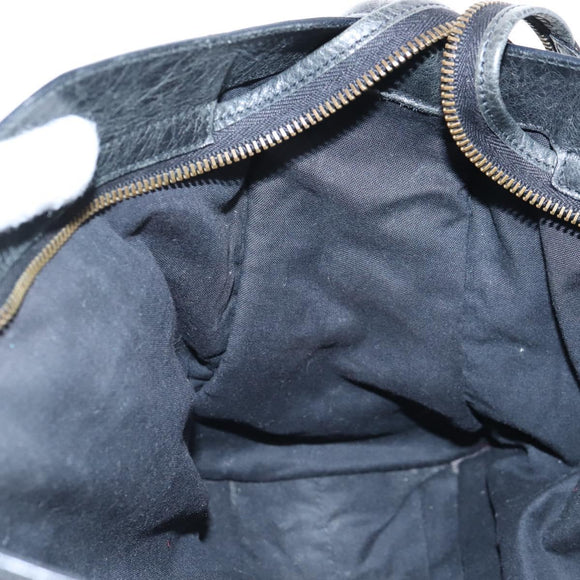 Balenciaga The City Hand Bag Leather 2way Black 115748 Auth 211830V