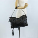Balenciaga The City Hand Bag Leather 2way Black 115748 Auth 211830V-28