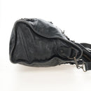 Balenciaga The City Hand Bag Leather 2way Black 115748 Auth 211830V-5
