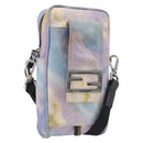 FENDI Zucca Canvas Shoulder Bag Multicolor Silver Auth 211831A-1