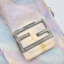 FENDI Zucca Canvas Shoulder Bag Multicolor Silver Auth 211831A-18