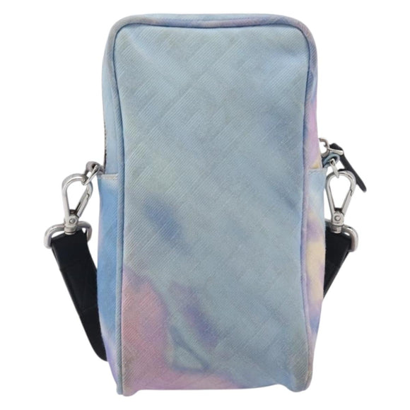 FENDI Zucca Canvas Shoulder Bag Multicolor Silver Auth 211831A