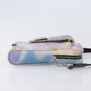FENDI Zucca Canvas Shoulder Bag Multicolor Silver Auth 211831A-4