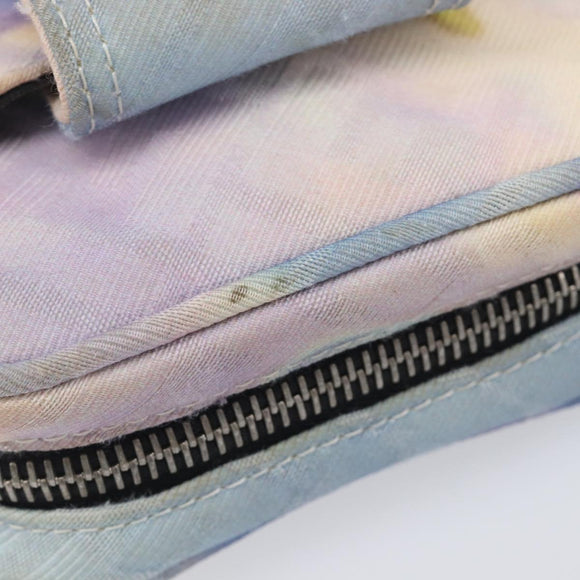 FENDI Zucca Canvas Shoulder Bag Multicolor Silver Auth 211831A