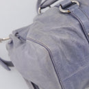 Miu Miu Hand Bag Vittero 2way Purple Silver Auth 211833V-15