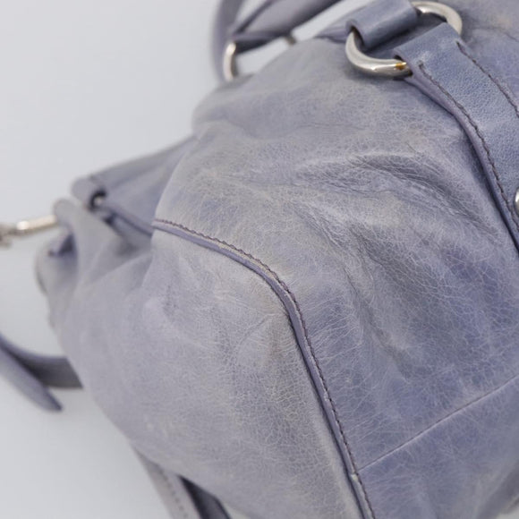 Miu Miu Hand Bag Vittero 2way Purple Silver Auth 211833V