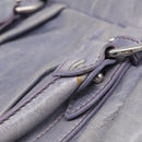 Miu Miu Hand Bag Vittero 2way Purple Silver Auth 211833V-17