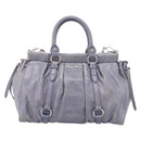 Miu Miu Hand Bag Vittero 2way Purple Silver Auth 211833V-2