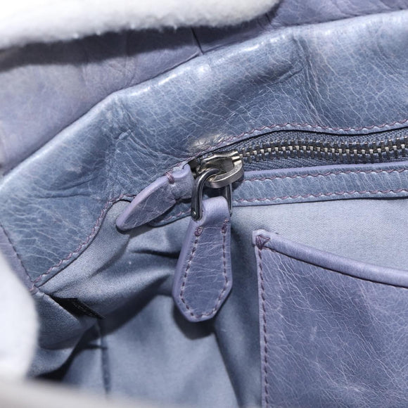 Miu Miu Hand Bag Vittero 2way Purple Silver Auth 211833V