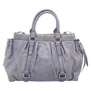 Miu Miu Hand Bag Vittero 2way Purple Silver Auth 211833V-3