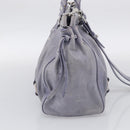 Miu Miu Hand Bag Vittero 2way Purple Silver Auth 211833V-4