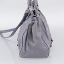 Miu Miu Hand Bag Vittero 2way Purple Silver Auth 211833V-5
