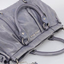 Miu Miu Hand Bag Vittero 2way Purple Silver Auth 211833V-6