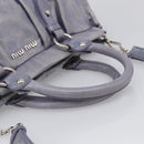 Miu Miu Hand Bag Vittero 2way Purple Silver Auth 211833V-7
