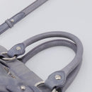 Miu Miu Hand Bag Vittero 2way Purple Silver Auth 211833V-8