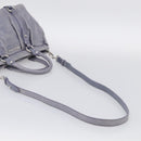 Miu Miu Hand Bag Vittero 2way Purple Silver Auth 211833V-9