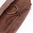 Miu Miu Shoulder Bag Leather Brown Gold Auth 211834A-14