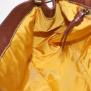 Miu Miu Shoulder Bag Leather Brown Gold Auth 211834A-20