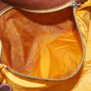 Miu Miu Shoulder Bag Leather Brown Gold Auth 211834A-22