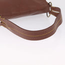 Miu Miu Shoulder Bag Leather Brown Gold Auth 211834A-7