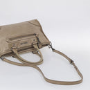 Miu Miu Hand Bag Leather 2way Beige Auth 211835A-10