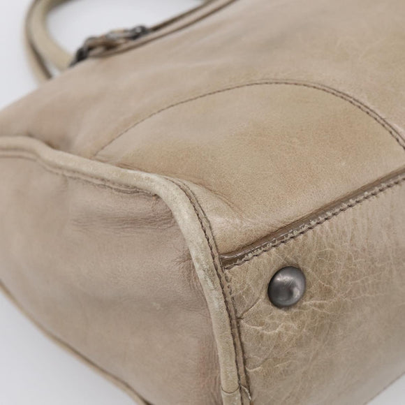 Miu Miu Hand Bag Leather 2way Beige Auth 211835A