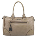 Miu Miu Hand Bag Leather 2way Beige Auth 211835A-2