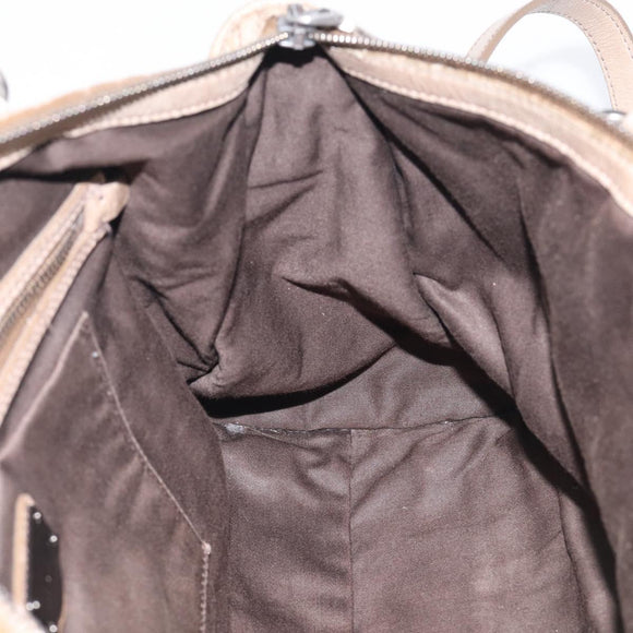 Miu Miu Hand Bag Leather 2way Beige Auth 211835A