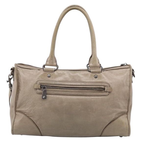 Miu Miu Hand Bag Leather 2way Beige Auth 211835A