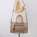 Miu Miu Hand Bag Leather 2way Beige Auth 211835A-33
