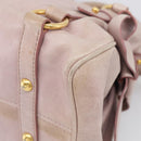Miu Miu Hand Bag Vittero 2way Pink Gold Auth 211836V-15