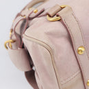 Miu Miu Hand Bag Vittero 2way Pink Gold Auth 211836V-16