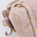 Miu Miu Hand Bag Vittero 2way Pink Gold Auth 211836V-18
