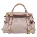 Miu Miu Hand Bag Vittero 2way Pink Gold Auth 211836V-2