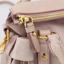 Miu Miu Hand Bag Vittero 2way Pink Gold Auth 211836V-20