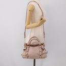 Miu Miu Hand Bag Vittero 2way Pink Gold Auth 211836V-27