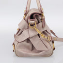 Miu Miu Hand Bag Vittero 2way Pink Gold Auth 211836V-4