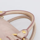 Miu Miu Hand Bag Vittero 2way Pink Gold Auth 211836V-8